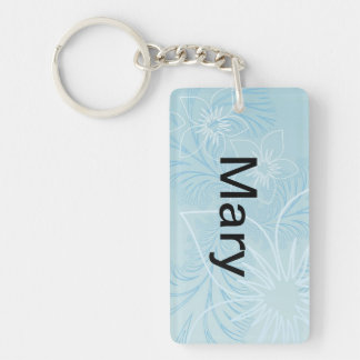 Beautiful Blue Name Keychain