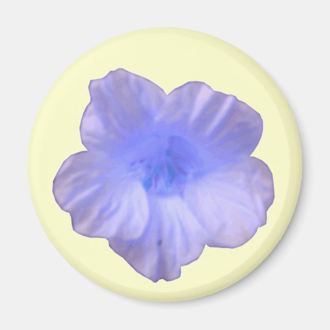 Beautiful Blue Nasturtium Magnet (Front)