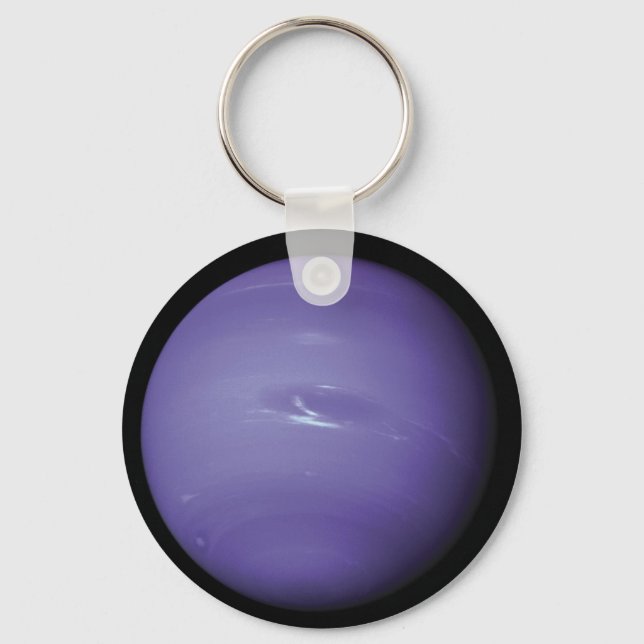 Beautiful blue Neptune, as seen from space, NASA Keychain (Front)