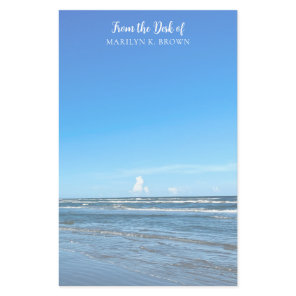 Beautiful Blue Ocean Waves Seashore Photography Stationery