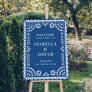Beautiful Blue Papel Picado Wedding Welcome Sign