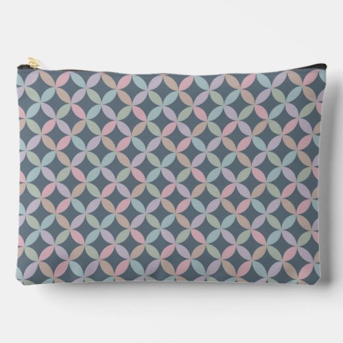 Beautiful Blue Pastel Abstract Geometric Accessory Pouch