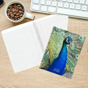 Beautiful Blue Peacock Feathers Notebook