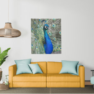 Beautiful Blue Peacock Feathers Tapestry