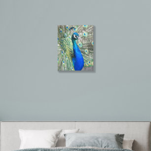 Beautiful Blue Peacock Plumage Foam Core Photo Tile