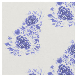 Beautiful Blue Peony Fabric