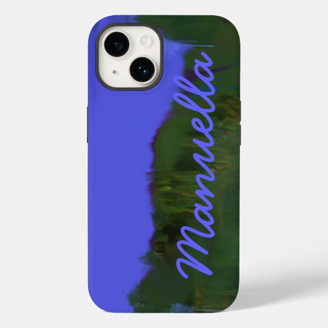 Beautiful Blue Personalized Case-Mate iPhone Case (Back)