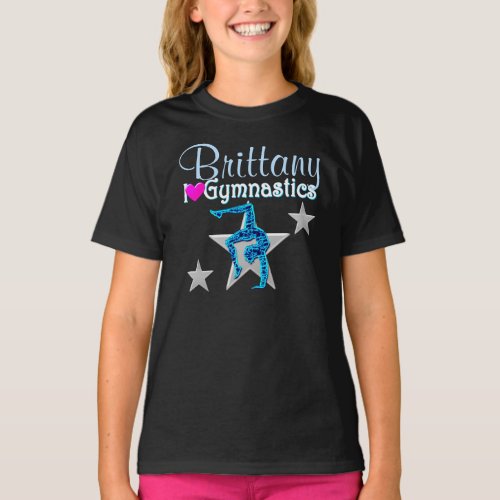 BEAUTIFUL BLUE PERSONALIZED GYMNASTICS APPAREL T_Shirt