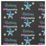 BEAUTIFUL BLUE PERSONALIZED GYMNASTICS FABRIC