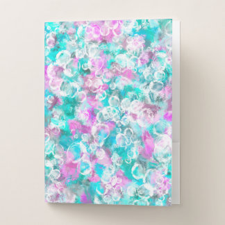 Beautiful Blue Pink Mermaid Pattern Pocket Folder