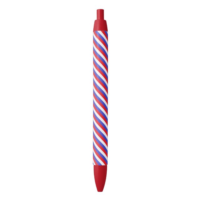 Beautiful Blue Red White Stripes Pen (Front Vertical)