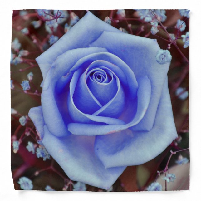 Beautiful blue rose bandana (Front)