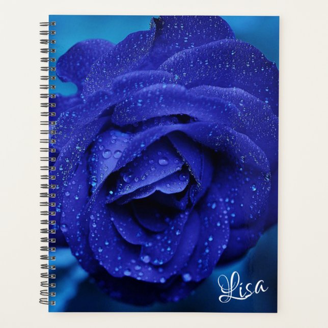 Beautiful Blue Rose Planner (Front)