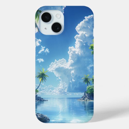 Beautiful Blue Sea And Sky iPhone 15 Case