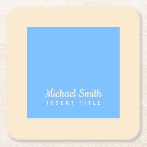 Beautiful Blue Sky and Sand Square Paper Coaster