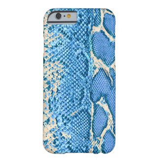 Beautiful Blue Snake Skin Print Barely There iPhone 6 Case