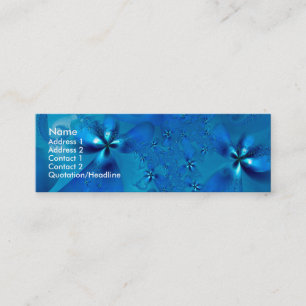 Beautiful Blue Spiral Fine Fractal Art Mini Business Card