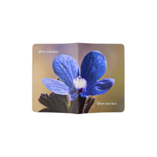Beautiful Blue Spring Flower Passport Holder