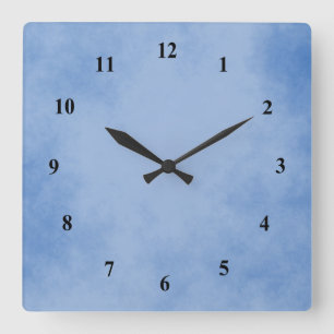 Beautiful Blue Square Wall Clock