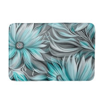Beautiful Blue Teal Floral Print