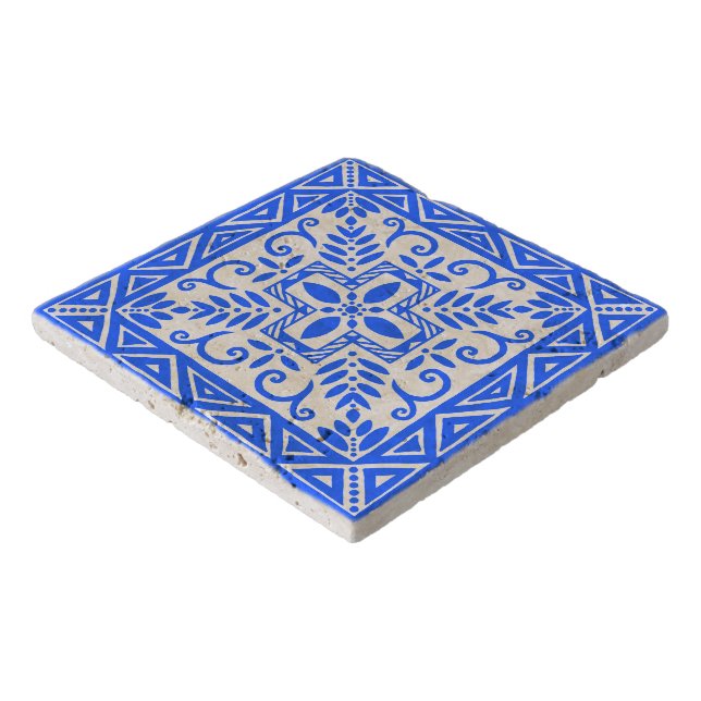 Beautiful Blue Tile Trivet (Corner)