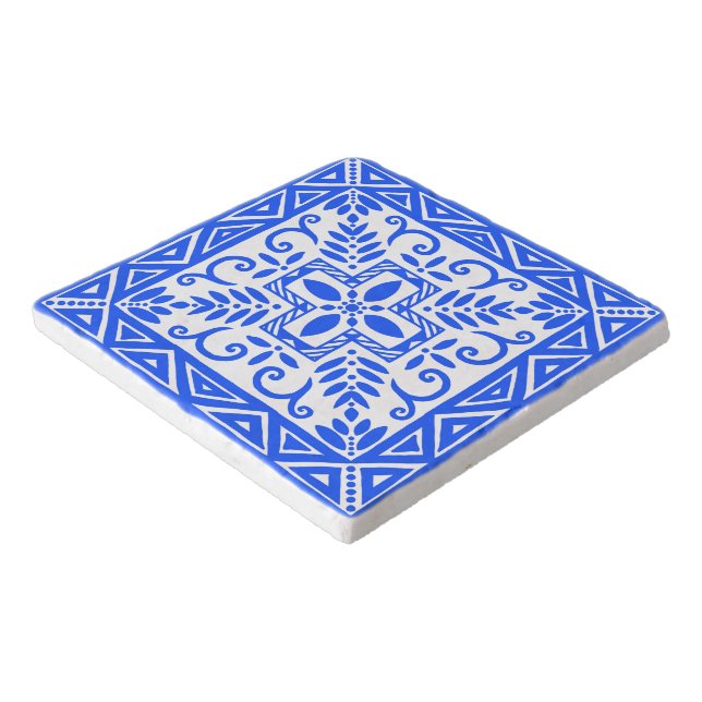 Beautiful Blue Tile Trivet (Corner)