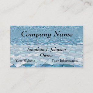 Beautiful Blue Tiles Mosaic Pattern Business Cards
