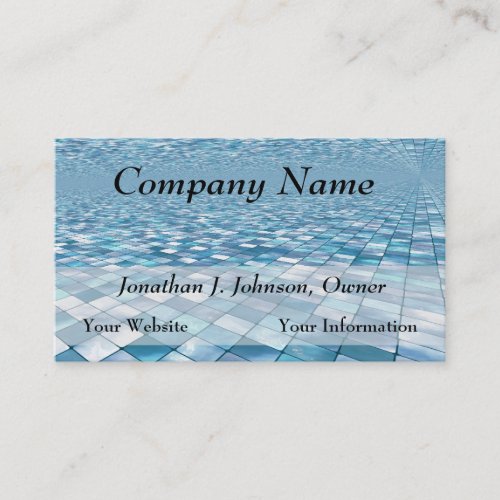 Beautiful Blue Tiles Mosaic Pattern Business Cards