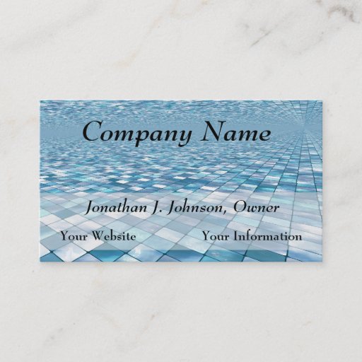 Customizable Beautiful Blue Tiles Mosaic Pattern Business Cards