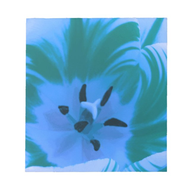 Beautiful Blue Tulip Notepad (Front)