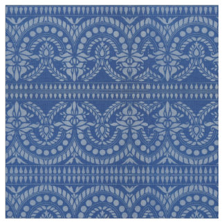 beautiful blue Victorian decor print Fabric