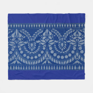 beautiful blue Victorian decor print Fleece Blanket
