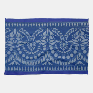 beautiful blue Victorian decor print Kitchen Towel