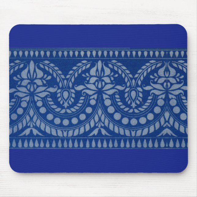 beautiful blue Victorian decor print Mouse Pad (Front)
