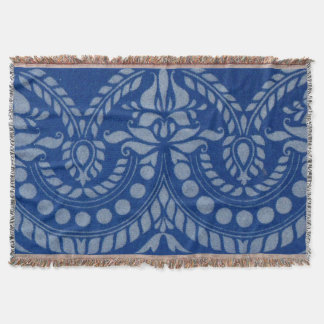 beautiful blue Victorian decor print Throw Blanket