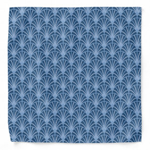 Beautiful Blue Vintage Japanese Fan Pattern Bandana