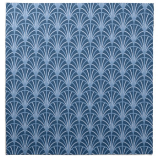 Beautiful Blue Vintage Japanese Fan Pattern Cloth Napkin