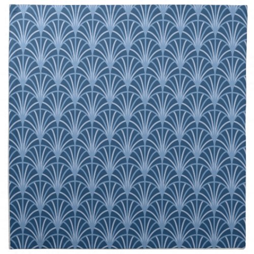 Beautiful Blue Vintage Japanese Fan Pattern Cloth Napkin