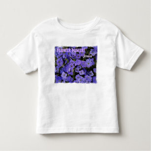 Beautiful Blue Violet Petunias Flower Power Toddler T-shirt