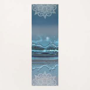 Beautiful Blue Water Multi Colored Mandala Yoga Mat