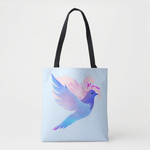 Beautiful Blue Watercolor Dove Tote Bag
