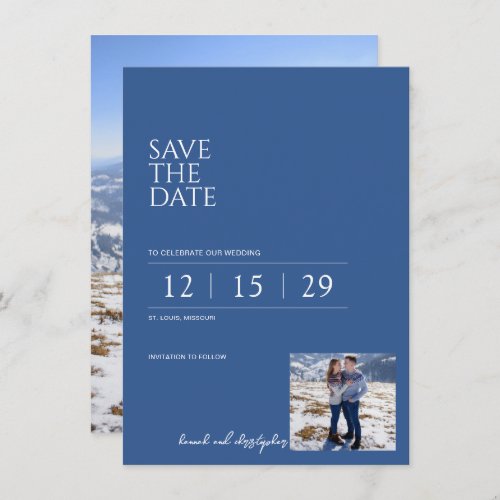 Beautiful Blue Wedding Save The Date