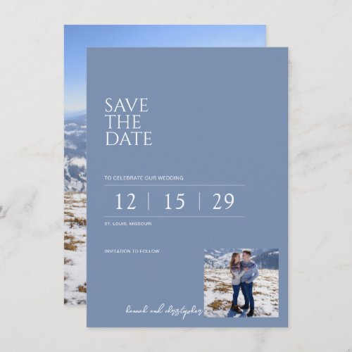 Beautiful Blue Wedding Save The Date