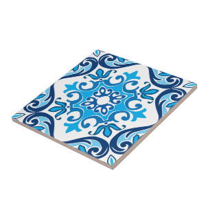 💙🤍 Beautiful blue - white Azulejos X, Ceramic T Ceramic Tile