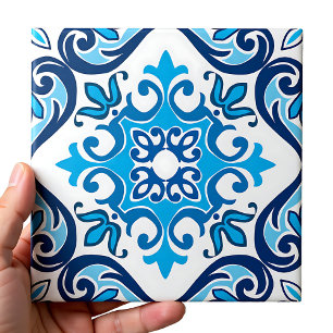 💙🤍 Beautiful blue - white Azulejos X, Ceramic T Tile
