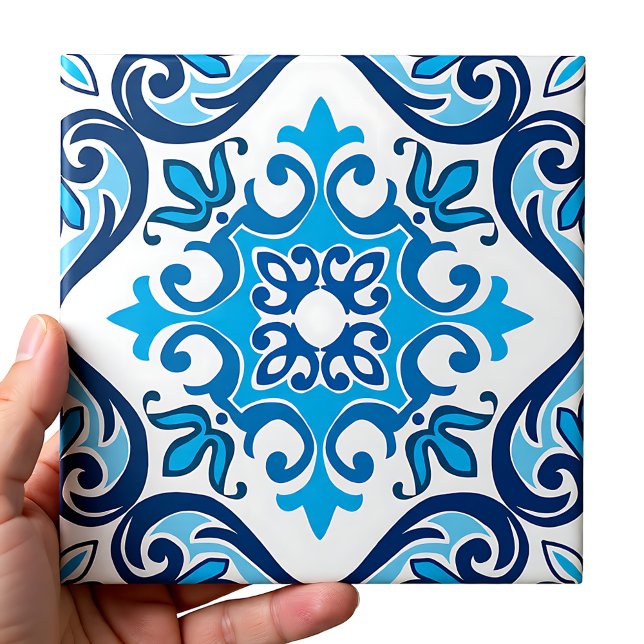 💙🤍 Beautiful blue - white Azulejos X,  Ceramic T Tile (💙🤍 Beautiful blue - white Azulejos X, Ceramic T Ceramic Tile)