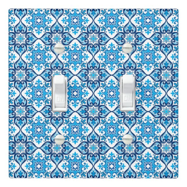 💙🤍 Beautiful blue - white Azulejos X, Light Switch Cover (In Situ)