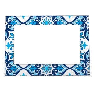 💙🤍 Beautiful blue - white Azulejos X, Magnetic Frame