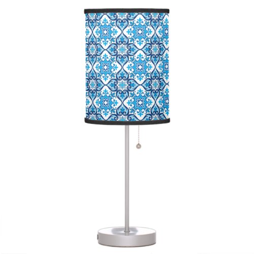  Beautiful blue _ white Azulejos X  Table Lam Table Lamp