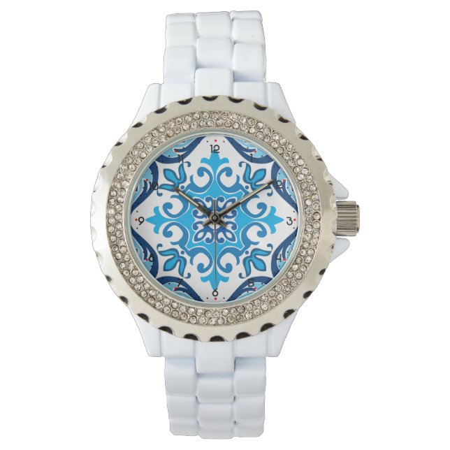 💙🤍 Beautiful blue - white Azulejos X,   Watch (Front)